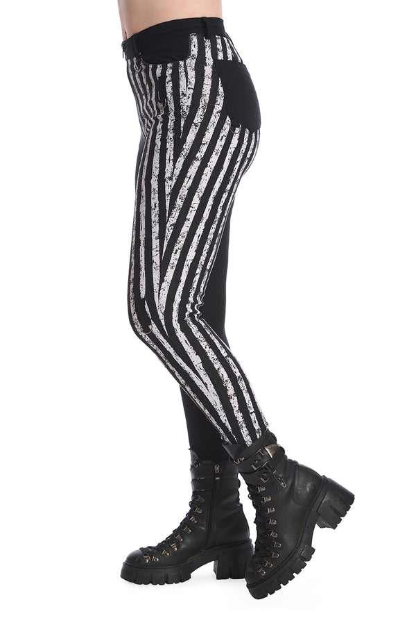 Banned Alternative Banned Alternative Red Raw Striped Trousers