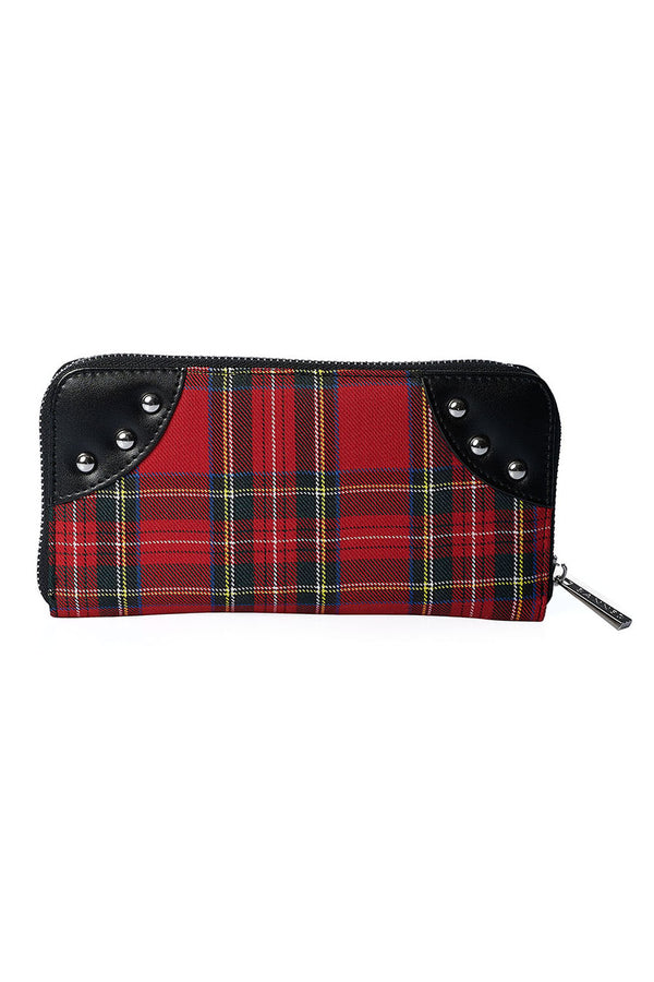 Banned Alternative Banned Alternative Red Tartan Handcuff Wallet