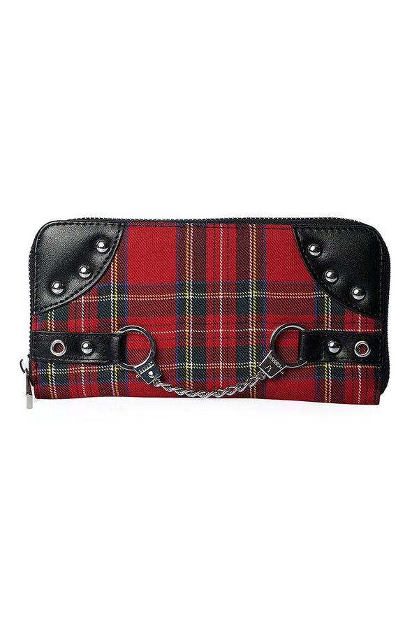 banned alternative Banned Alternative Red Tartan Handcuff Wallet