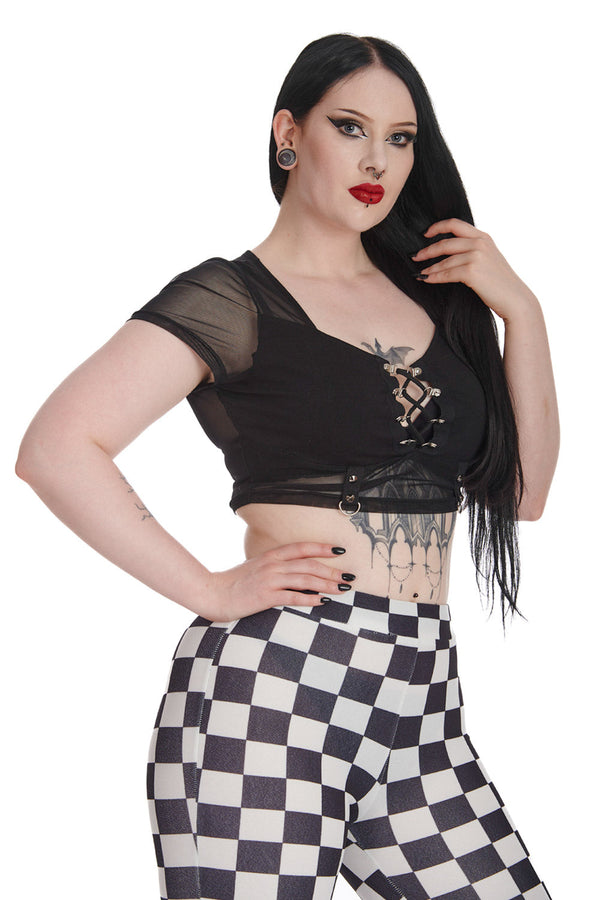 Banned Alternative Banned Alternative SHADOW VEIL MESH TOP
