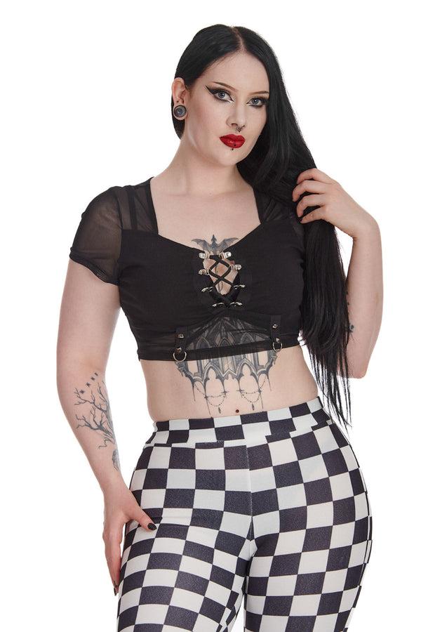 banned alternative Banned Alternative SHADOW VEIL MESH TOP