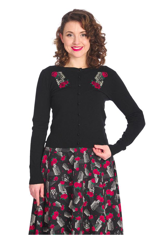 Banned Alternative Banned Alternative SINGING ROSE CARDIGAN