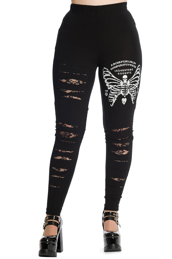 banned alternative Banned Alternative Skeleton Butterfly High Waisted Leggings