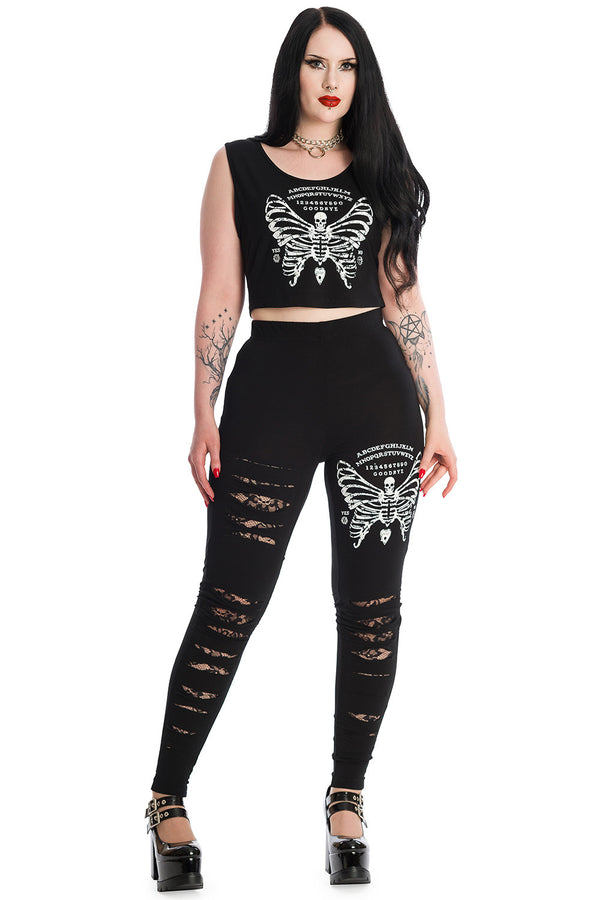 banned alternative Banned Alternative SKELETON BUTTERFLY LEGGING