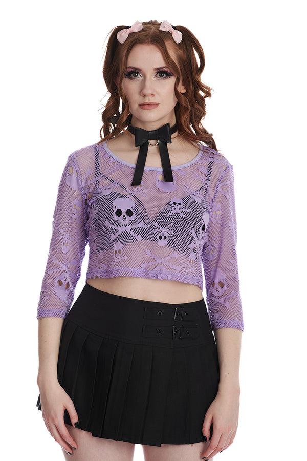 banned alternative Banned Alternative SKULL CROP TOP