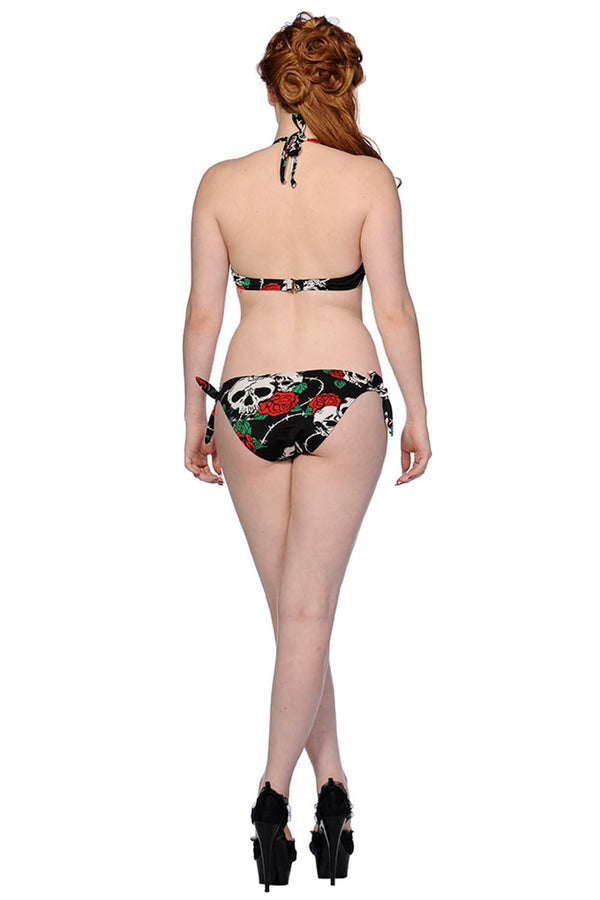 banned alternative Banned Alternative Skull Roses Bikini Swimsuit