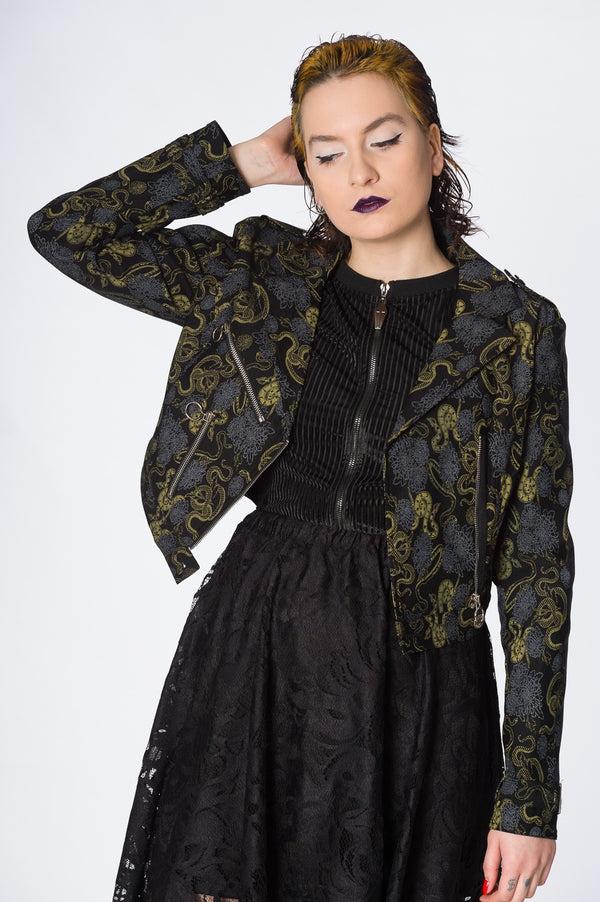 Banned Alternative Banned Alternative Slither Crop Biker Jacket