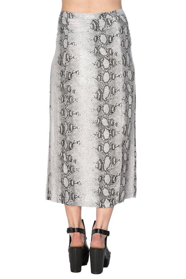 Banned Alternative Banned Alternative SNAKE SKIN SKIRT WITH SLITS
