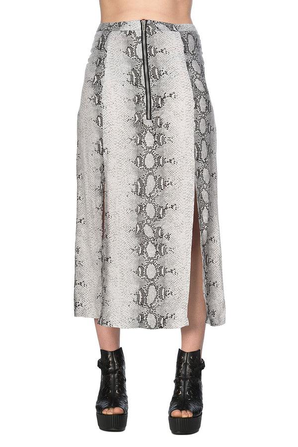 Banned Alternative Banned Alternative SNAKE SKIN SKIRT WITH SLITS