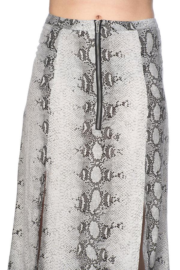 banned alternative Banned Alternative SNAKE SKIN SKIRT WITH SLITS