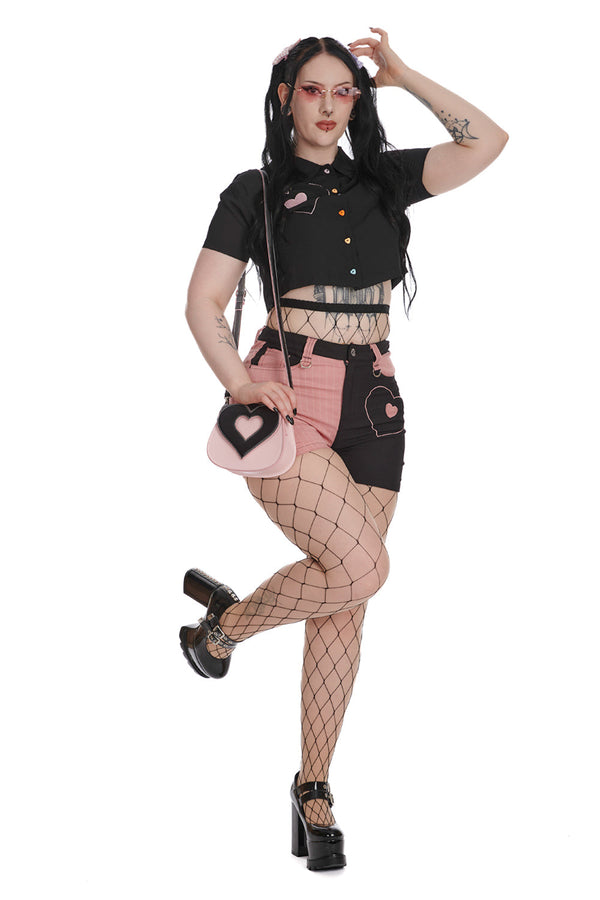 Banned Alternative Banned Alternative SOFT POUT HALF & HALF SHORTS