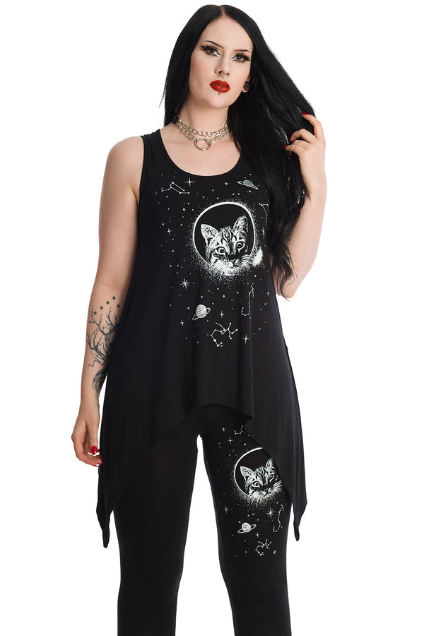 banned alternative Banned Alternative Space Kitty Long Vest Top