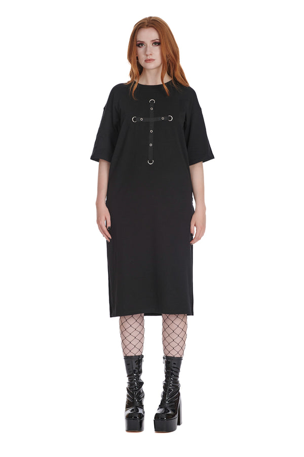 banned alternative Banned Alternative SPECTRAL NOIRE JERSEY DRESS