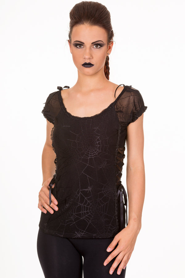 banned alternative Banned Alternative Spooky Spider Top