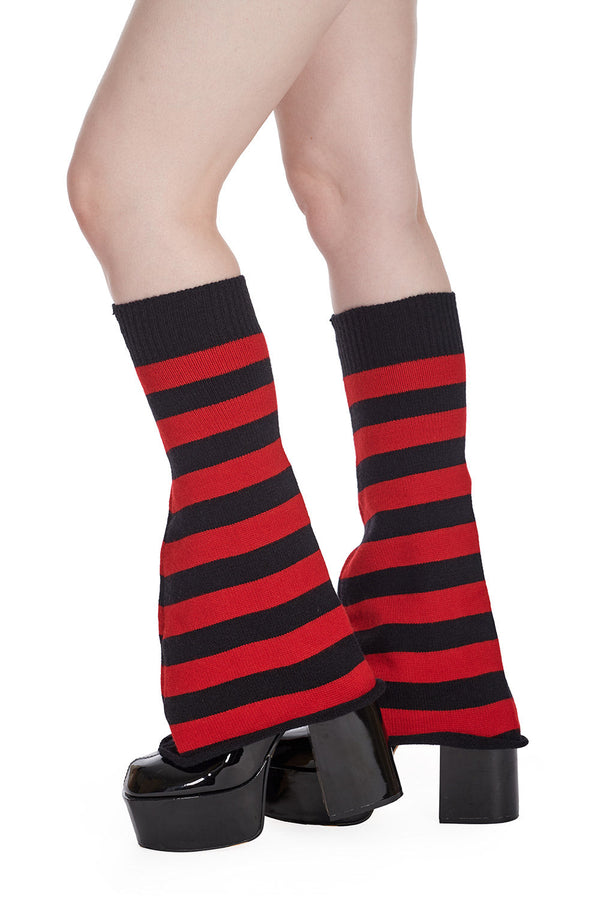 Banned Alternative Banned Alternative STOKER STRIPED LEGWARMERS
