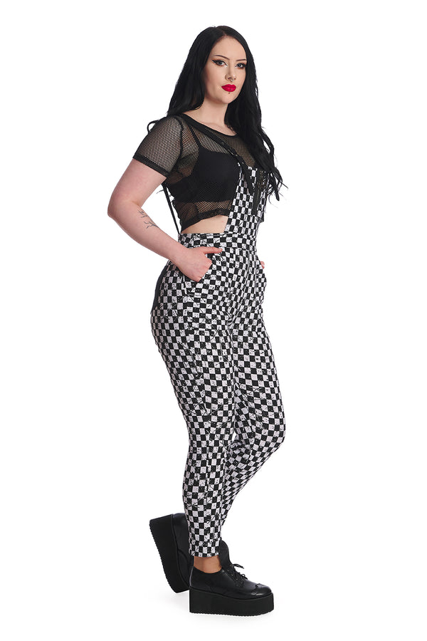 Banned Alternative Banned Alternative Strak Checkerboard Playsuit
