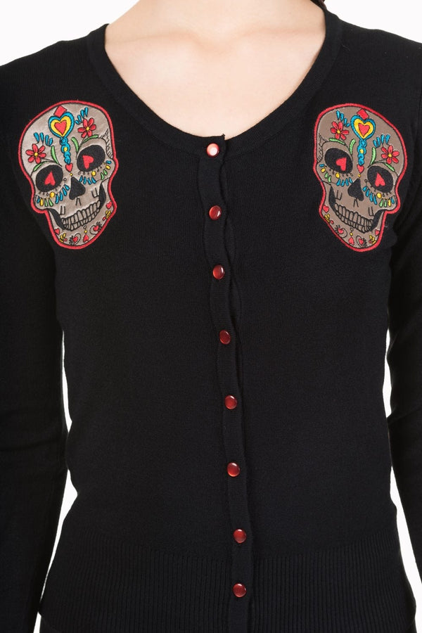 Banned Alternative Banned Alternative Sugar Skull Rockabilly Cardigan