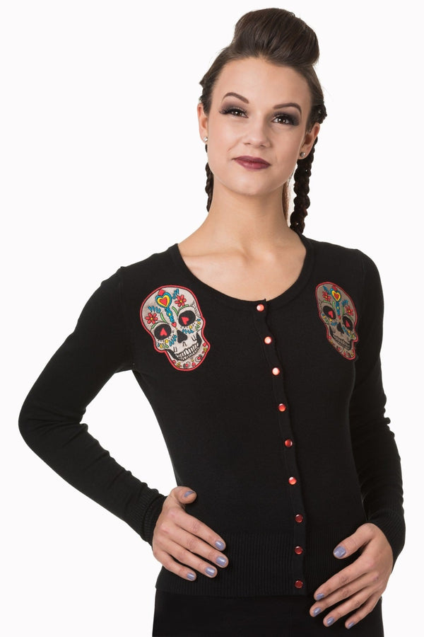 banned alternative Banned Alternative Sugar Skull Rockabilly Cardigan