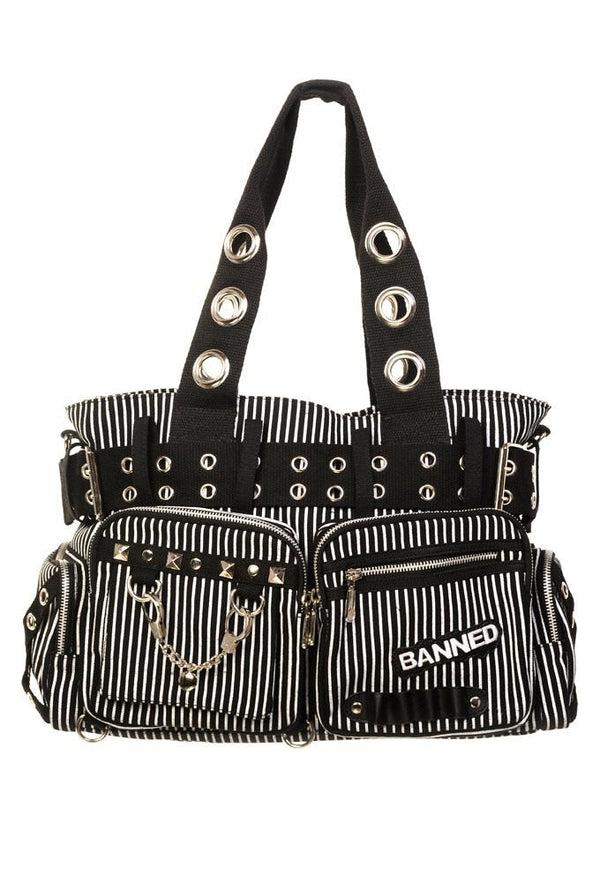 banned Alternative Banned Alternative Sweet Revenge Handcuff Striped Handbag