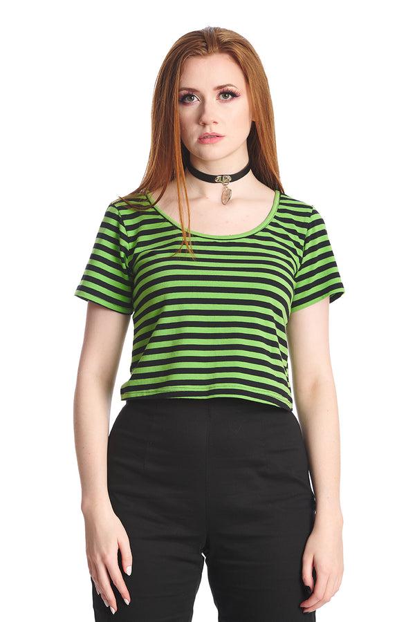 Banned Alternative Banned Alternative Sweet Yet Spooky Stripe Top