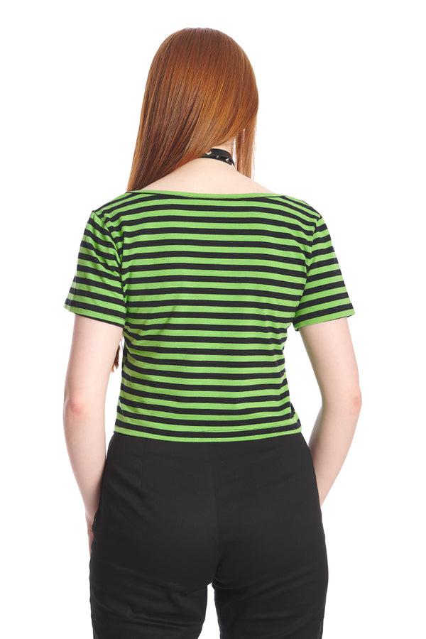 Banned Alternative Banned Alternative Sweet Yet Spooky Stripe Top
