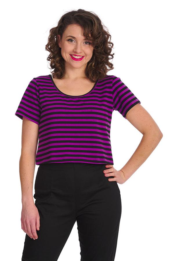 banned alternative Banned Alternative Sweet Yet Spooky Stripe Top