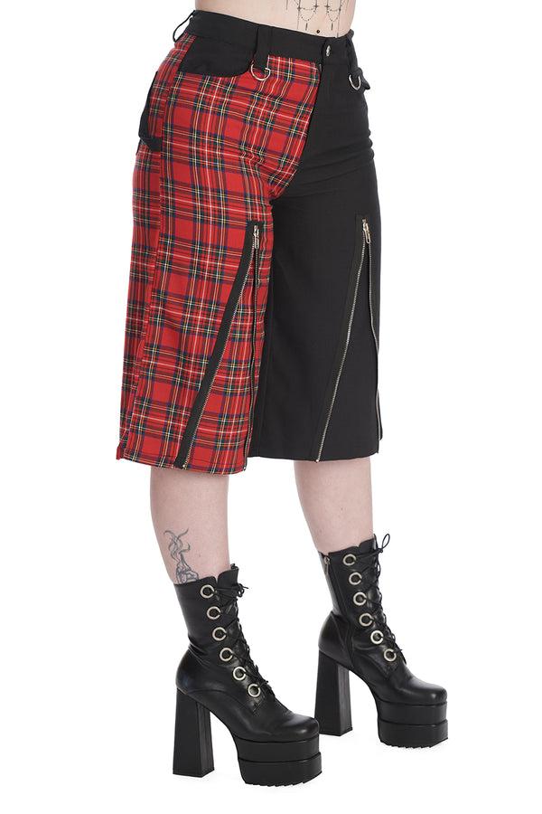 Banned Alternative Banned Alternative TAFFY HALF AND HALF TROUSERS