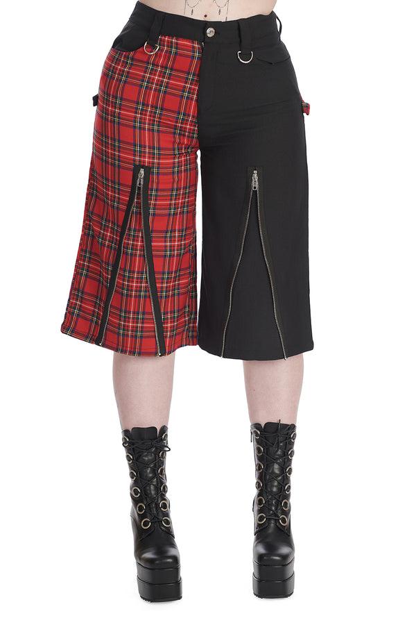 banned alternative Banned Alternative TAFFY HALF AND HALF TROUSERS