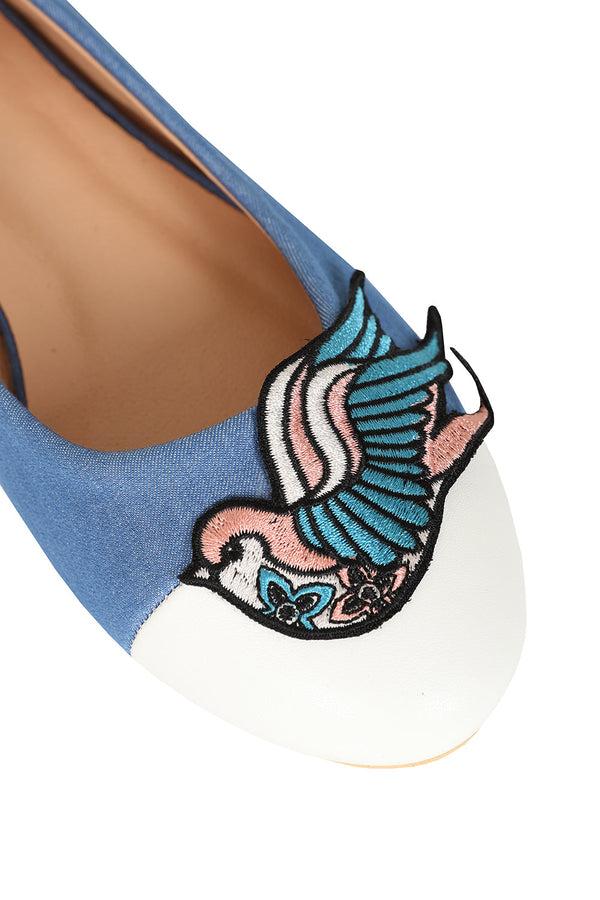 Banned Alternative Banned Alternative THE MARILOU SWALLOW BALLERINA FLAT