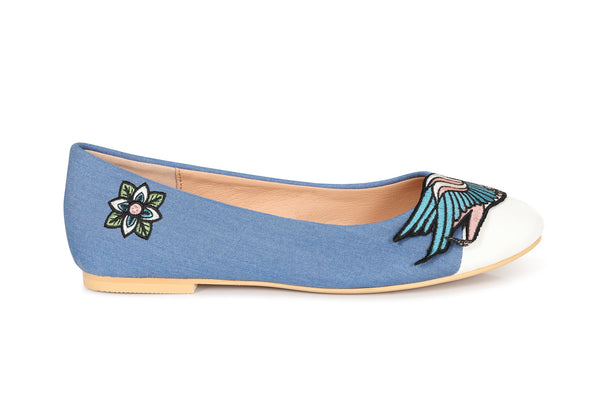 Banned Alternative Banned Alternative THE MARILOU SWALLOW BALLERINA FLAT