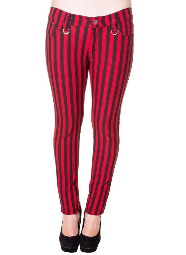 Banned Alternative Banned Alternative Thick Stripe Skinny Jeans