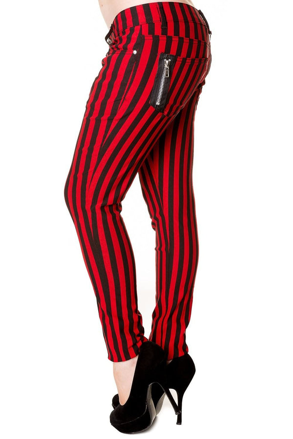 Banned Alternative Banned Alternative Thick Stripe Skinny Jeans