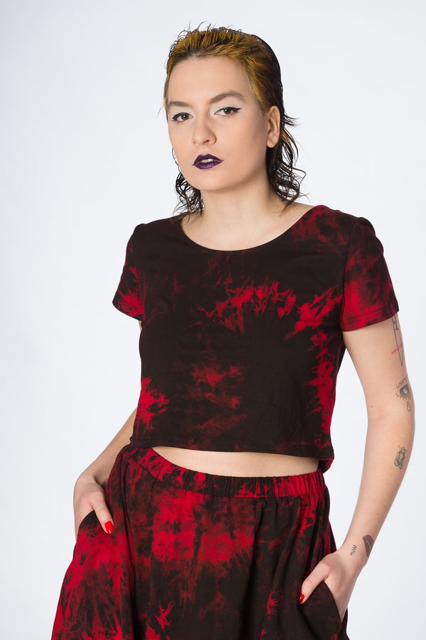 banned alternative Banned Alternative Tie Dye Crop Top