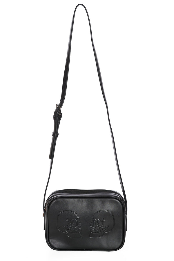 banned alternative Banned Alternative TWIN SKULL CROSSBODY BAG