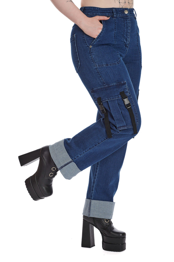 Banned Alternative Banned Alternative URBAN EDGE DENIM TROUSERS