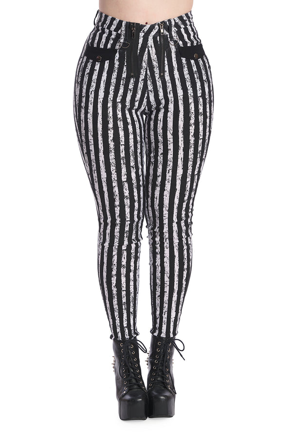 Banned Alternative Banned Alternative Vibrant Stripe High Waist Trousers
