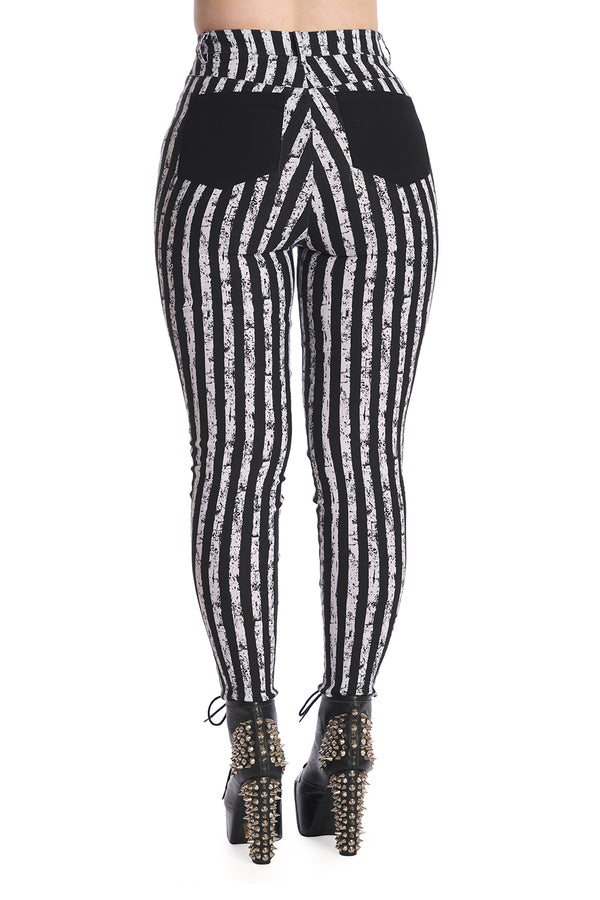 Banned Alternative Banned Alternative Vibrant Stripe High Waist Trousers