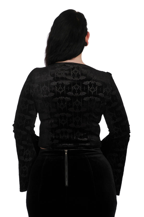 Banned Alternative Banned Alternative VOODOO LADY GOTHIC BAT TOP