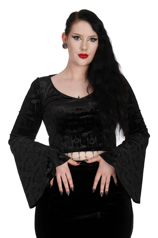banned alternative Banned Alternative VOODOO LADY GOTHIC BAT TOP