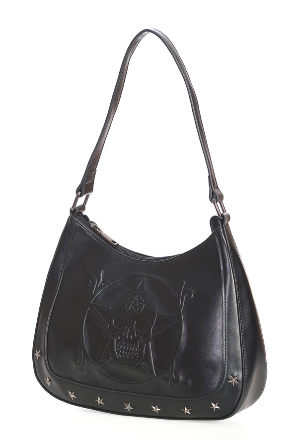 banned alternative Banned Alternative WHITE MAGIC SKULL SHOULDER BAG