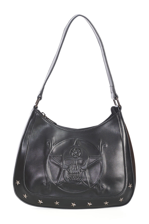 banned alternative Banned Alternative White Magic Skull Shoulder Bag