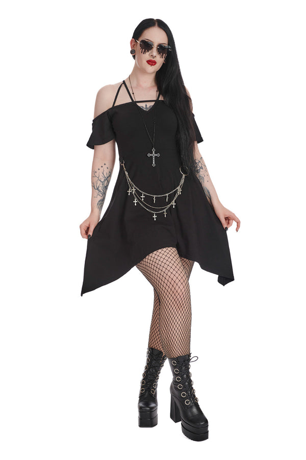 Banned Alternative Banned Alternative WITCHING YOUR THOUGHTS OFF SHOULDER DRESS