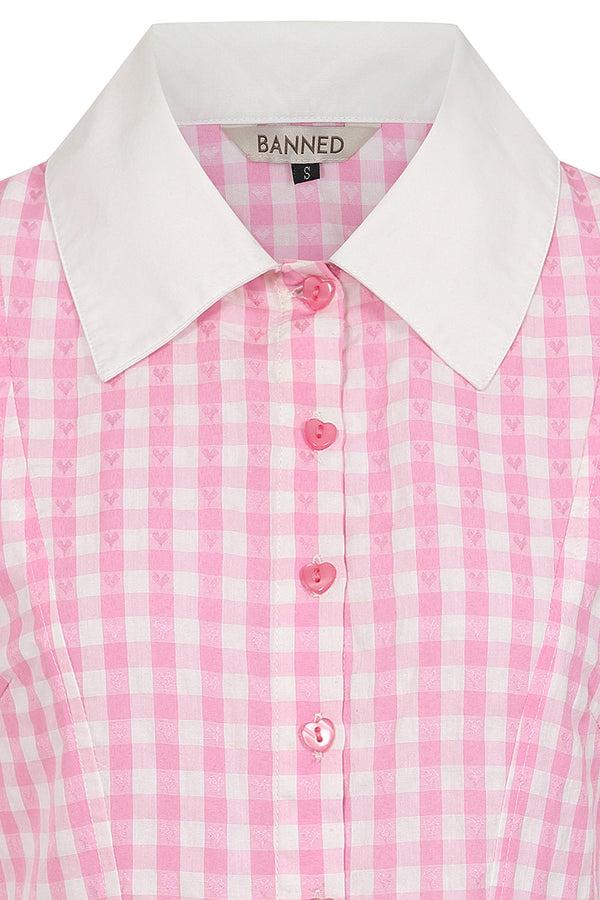 Banned Alternative Banned Alternative YUNA GINGHAM KAWAII DRESS