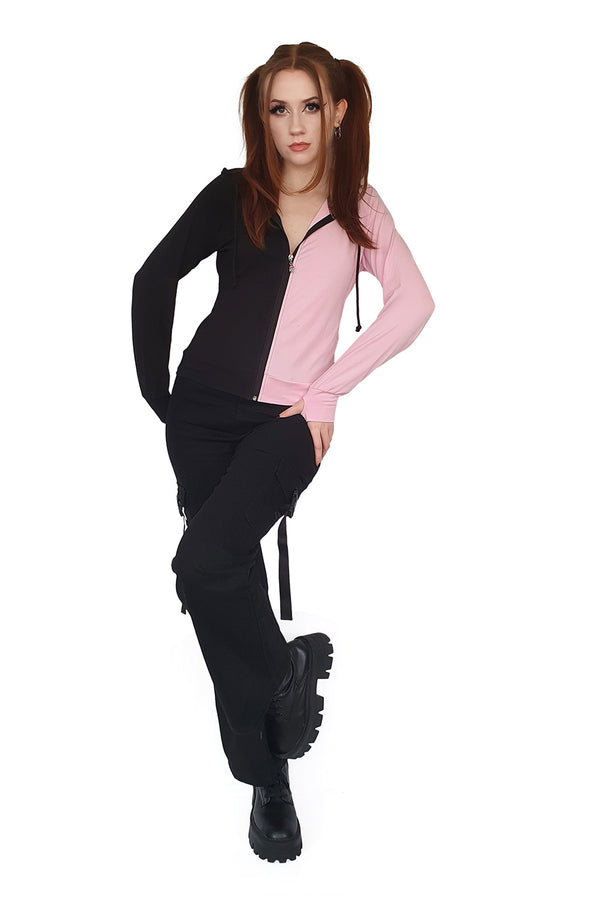 banned alternative Banned Alternative YURI HALF AND HALF HOODIE