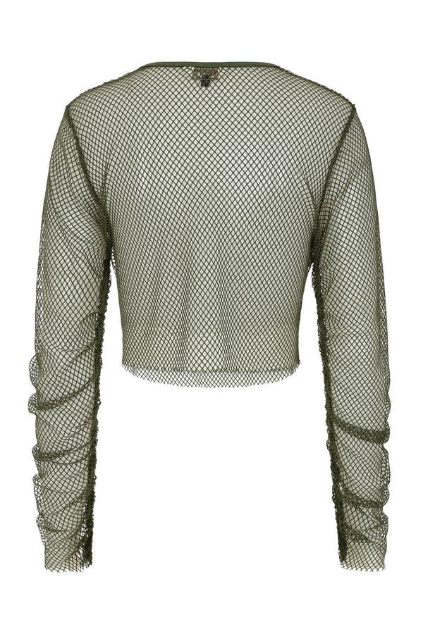 Banned Alternative Banned Alternative Zoey Ruched Fishnet Top