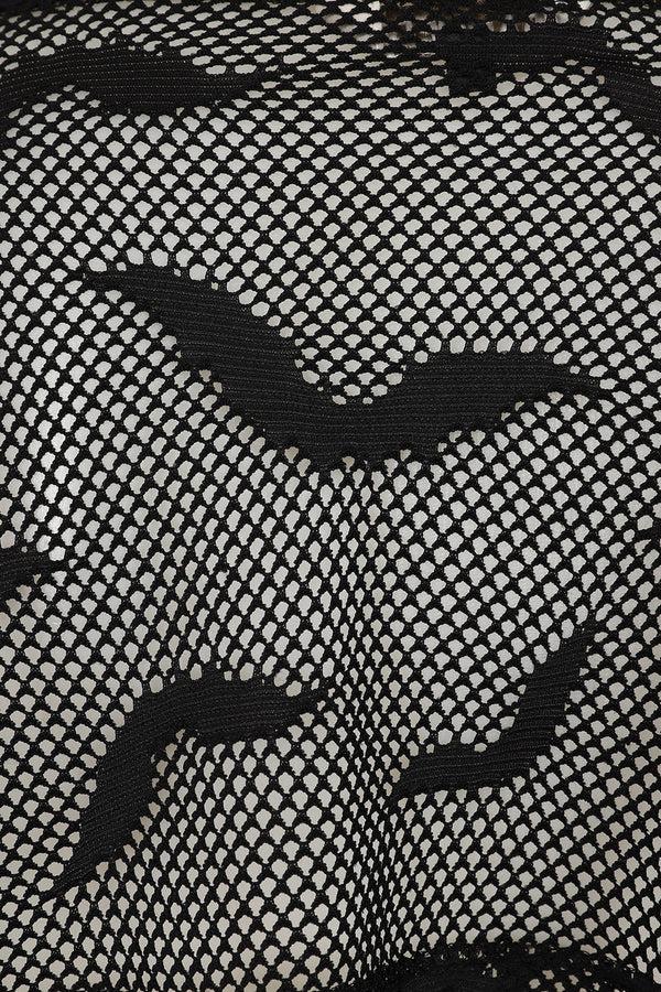 Banned Alternative Banned AlternativeBanned Selena Crop Top In Fishnet Bat In-house Design