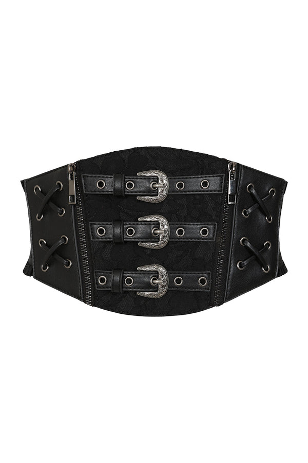 Banned Alternative BANNED Fading Angel Belt Elegant Lace Corset Belt With Gothic Charm
