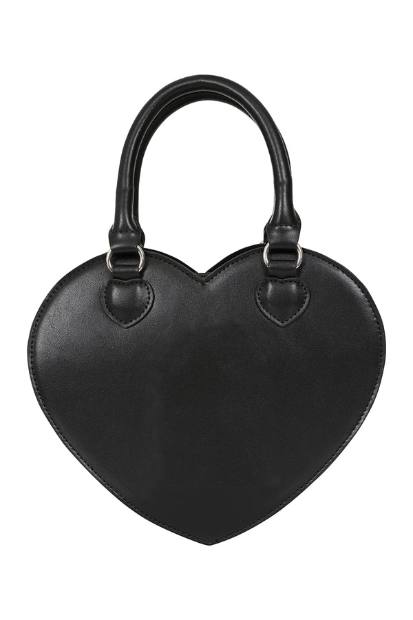 Banned Alternative BANNED Glamorama Heart Batwing Bag | Gothic Lace-up Corset Handbag