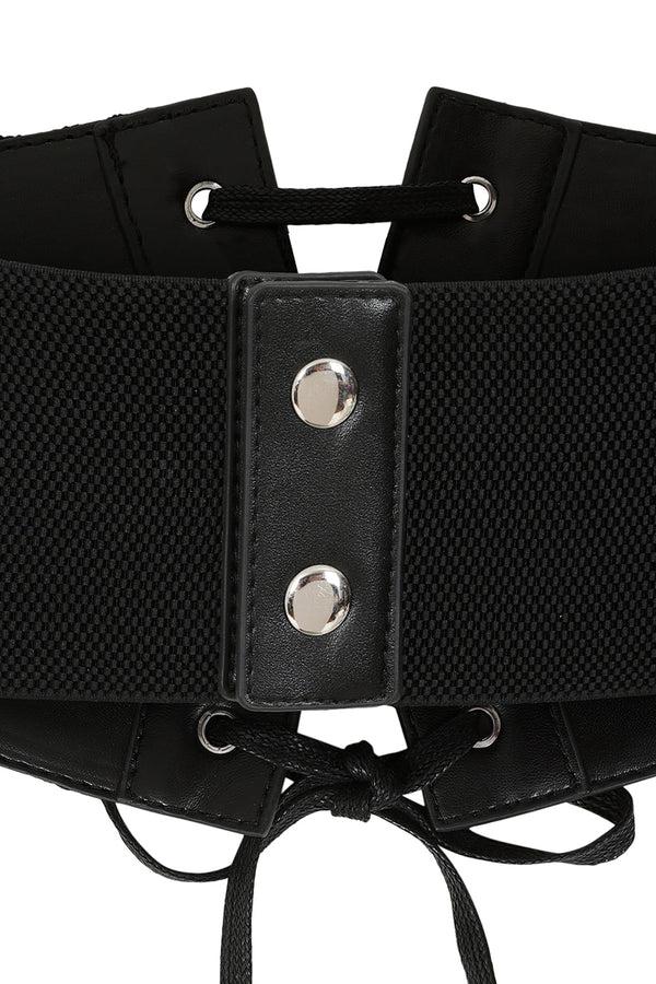 Banned Alternative BANNED Hallow Keepers Lace Belt Lace Belt With Gothic Corset Lacing