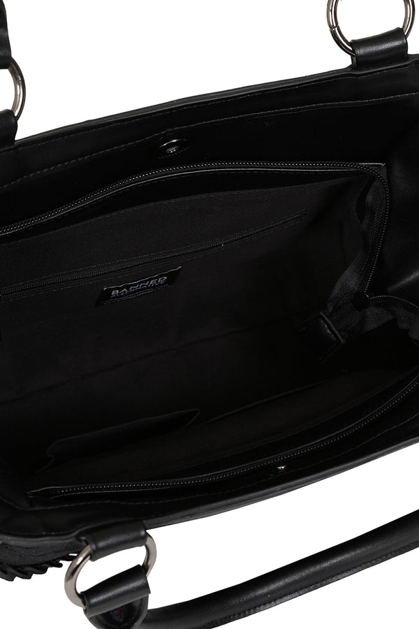 Banned Alternative BANNED Hallow Keepers Lace Handbag | Gothic Corset Vegan Leather Bag